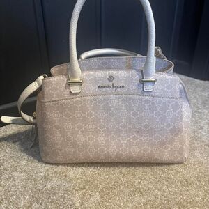 Nanette Lepore Tan & White Handbag | Designer Purse | Great Condition